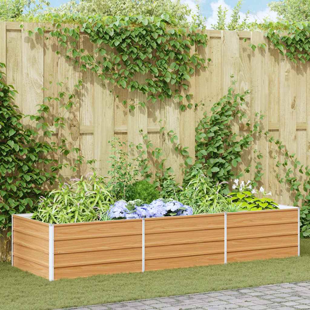 Υπερυψωμένη Ζαρντινιέρα Ανοιχτό καφέ 240 x 80 x 45 cm - Pakobazaar