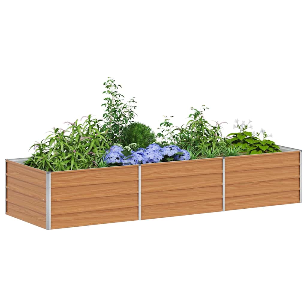 Υπερυψωμένη Ζαρντινιέρα Ανοιχτό καφέ 240 x 80 x 45 cm - Pakobazaar