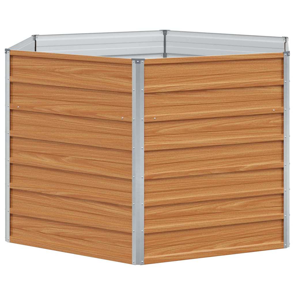 Υψωμένο Κρεβάτι Κήπου Ανοιχτό καφέ 129 x 129 x 77 cm - Pakobazaar