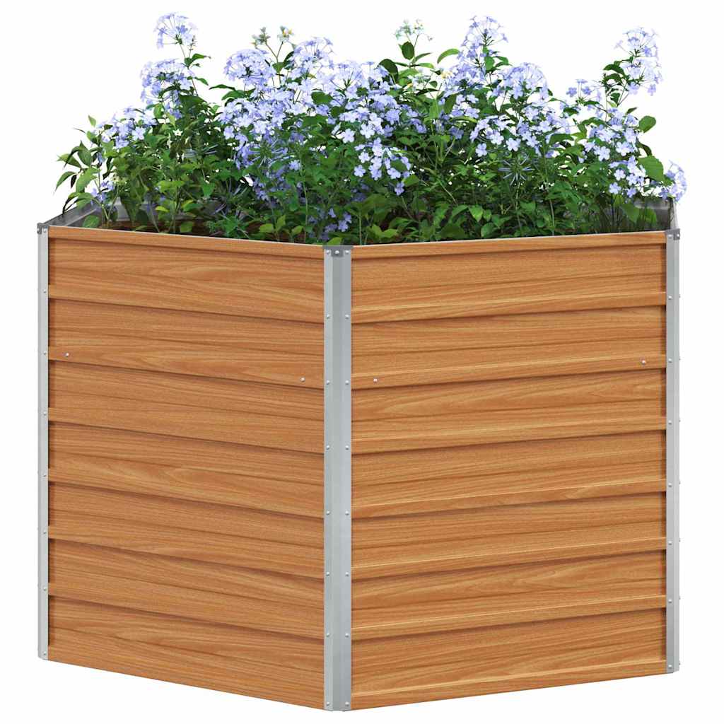 Υψωμένο Κρεβάτι Κήπου Ανοιχτό καφέ 129 x 129 x 77 cm - Pakobazaar
