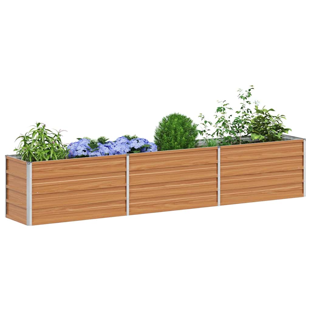Υπερυψωμένη Ζαρντινιέρα Ανοιχτό καφέ 240 x 40 x 45 cm - Pakobazaar