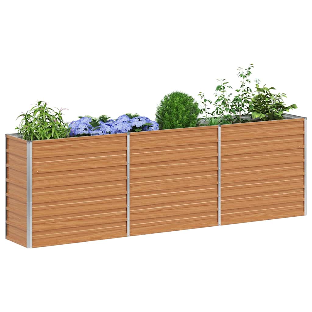 Υπερυψωμένη Ζαρντινιέρα Ανοιχτό καφέ 240 x 40 x 77 cm - Pakobazaar