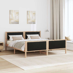 Σκελετός Κρεβατιού με κεφαλάρι Μαύρο 180 x 200 cm ύφασμα