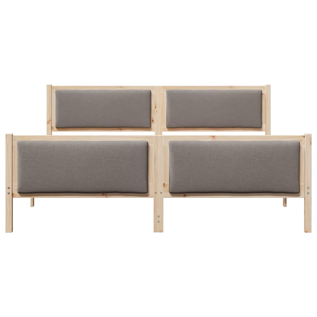 Σκελετός Κρεβατιού με κεφαλάρι Taupe 180 x 200 cm ύφασμα