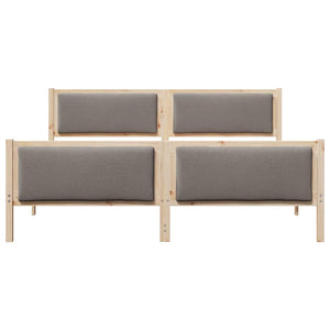 Σκελετός Κρεβατιού με κεφαλάρι Taupe 180 x 200 cm ύφασμα