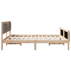 Σκελετός Κρεβατιού με κεφαλάρι Taupe 180 x 200 cm ύφασμα