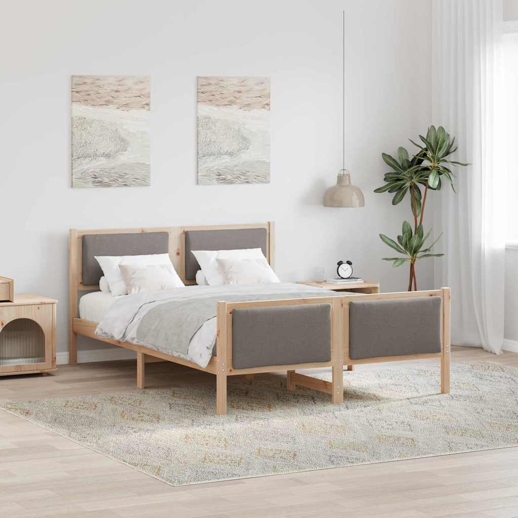 Σκελετός Κρεβατιού με κεφαλάρι Taupe 160 x 200 cm ύφασμα