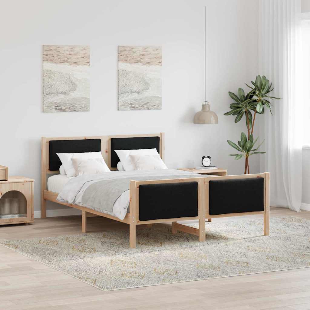 Σκελετός Κρεβατιού με κεφαλάρι Μαύρο 150 x 200 cm ύφασμα