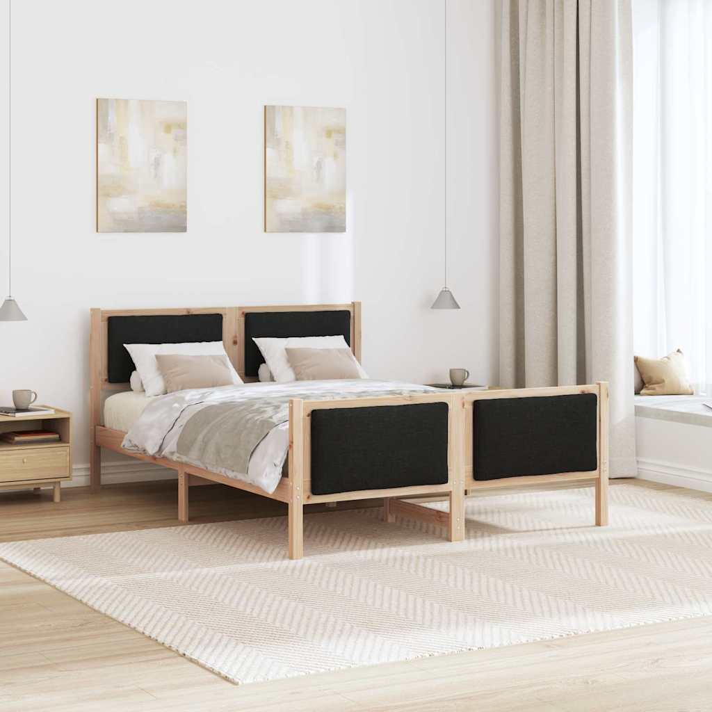 Σκελετός Κρεβατιού με κεφαλάρι Μαύρο 150 x 200 cm ύφασμα