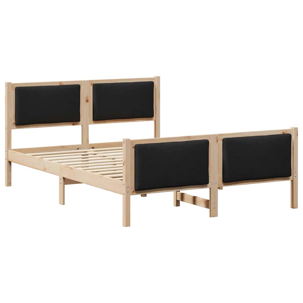 Σκελετός Κρεβατιού με κεφαλάρι Μαύρο 150 x 200 cm ύφασμα