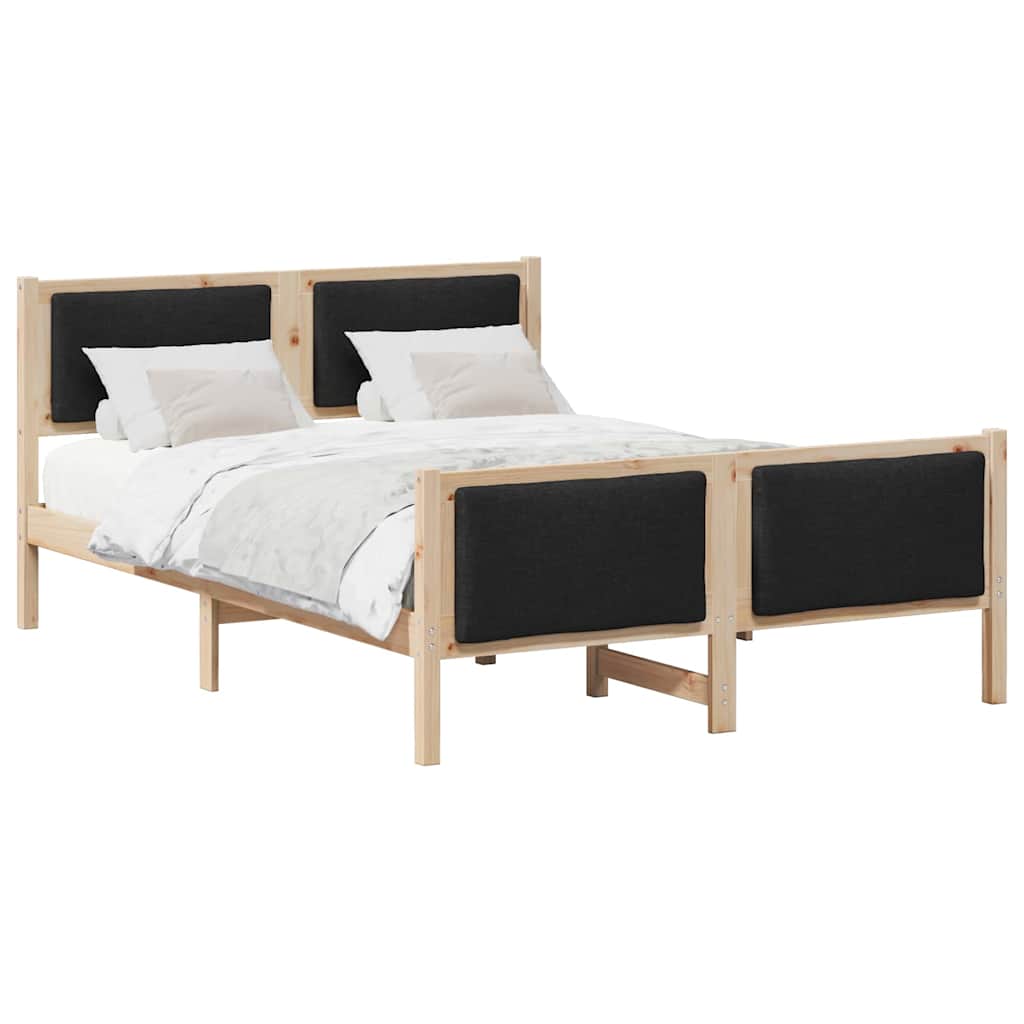 Σκελετός Κρεβατιού με κεφαλάρι Μαύρο 150 x 200 cm ύφασμα