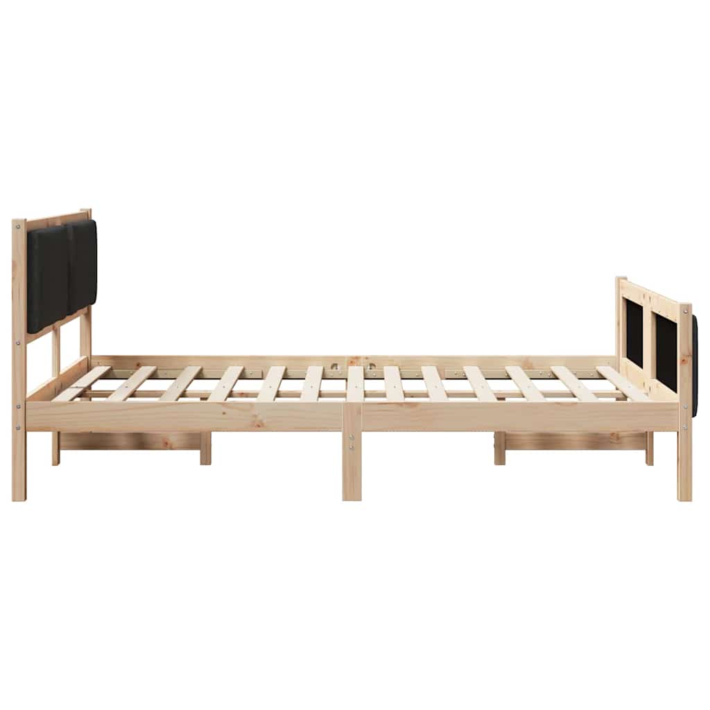 Σκελετός Κρεβατιού με κεφαλάρι Μαύρο 150 x 200 cm ύφασμα