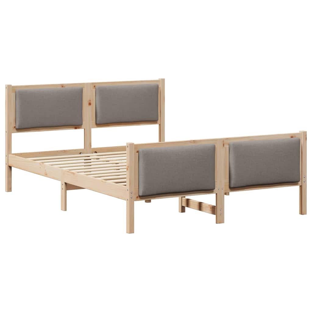 Σκελετός Κρεβατιού με κεφαλάρι Taupe 150 x 200 cm ύφασμα