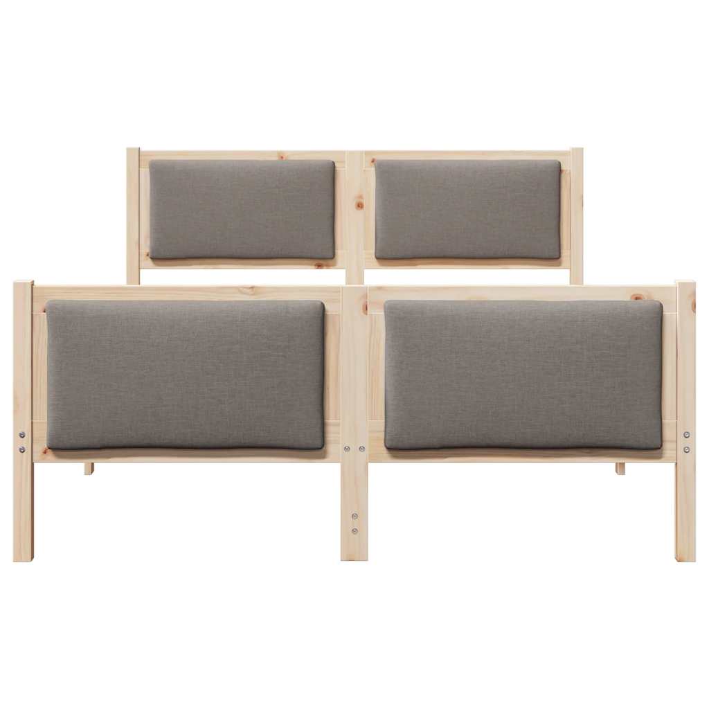 Σκελετός Κρεβατιού με κεφαλάρι Taupe 150 x 200 cm ύφασμα