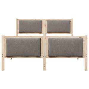 Σκελετός Κρεβατιού με κεφαλάρι Taupe 150 x 200 cm ύφασμα