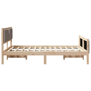 Σκελετός Κρεβατιού με κεφαλάρι Taupe 150 x 200 cm ύφασμα