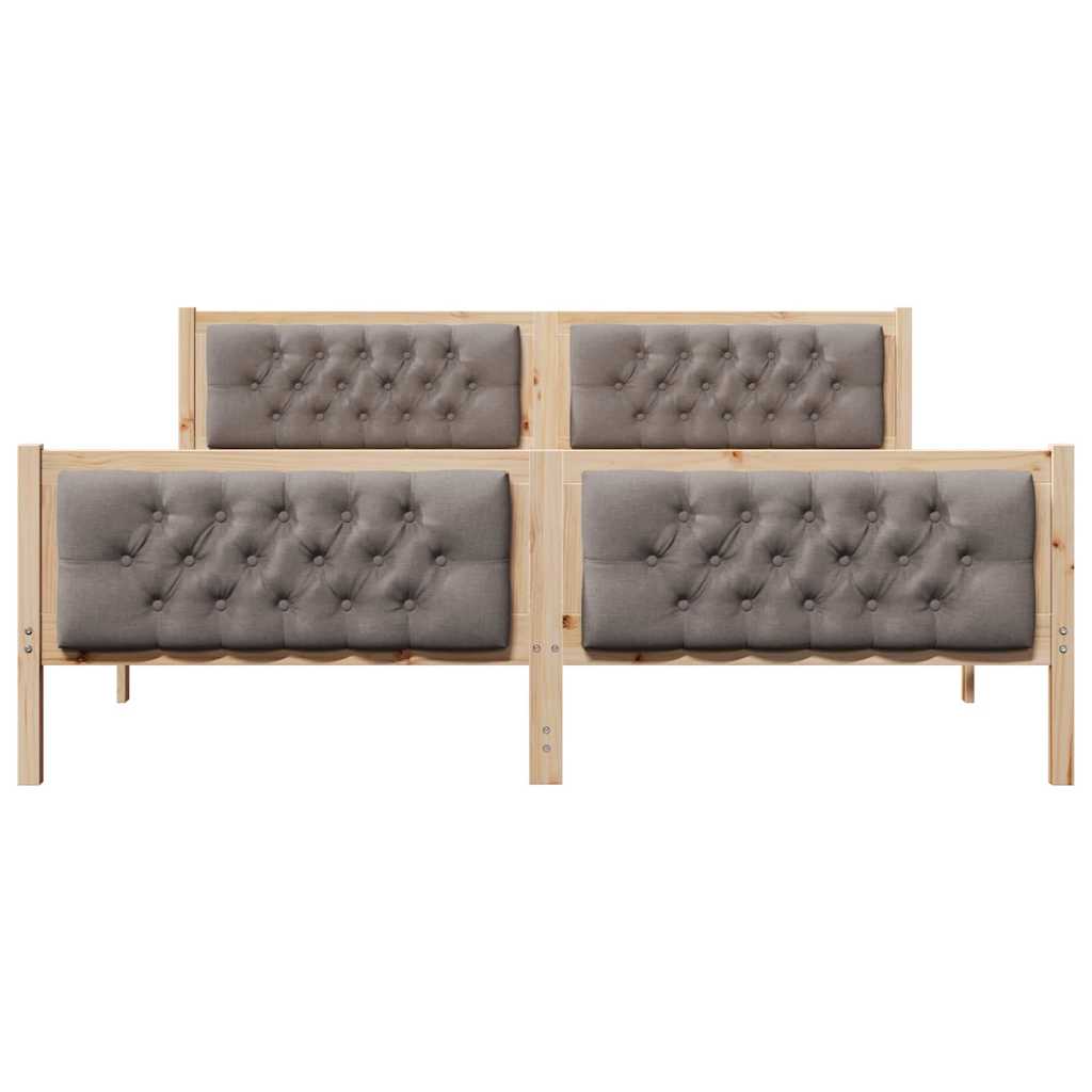 Σκελετός Κρεβατιού Taupe 160 x 200 cm Στερεά ξυλεία πεύκου