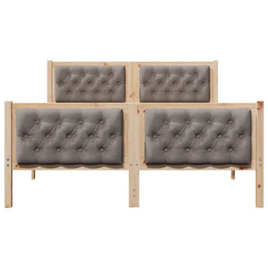 Σκελετός Κρεβατιού Taupe 150 x 200 cm Στερεά ξυλεία πεύκου