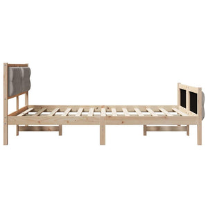 Σκελετός Κρεβατιού Taupe 150 x 200 cm Στερεά ξυλεία πεύκου