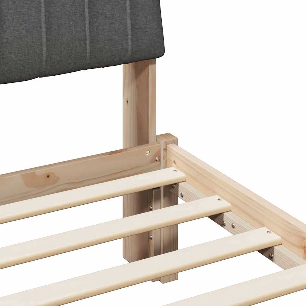 Σκελετός Κρεβατιού Καφέ 200 x 200 cm Στερεά ξυλεία πεύκου