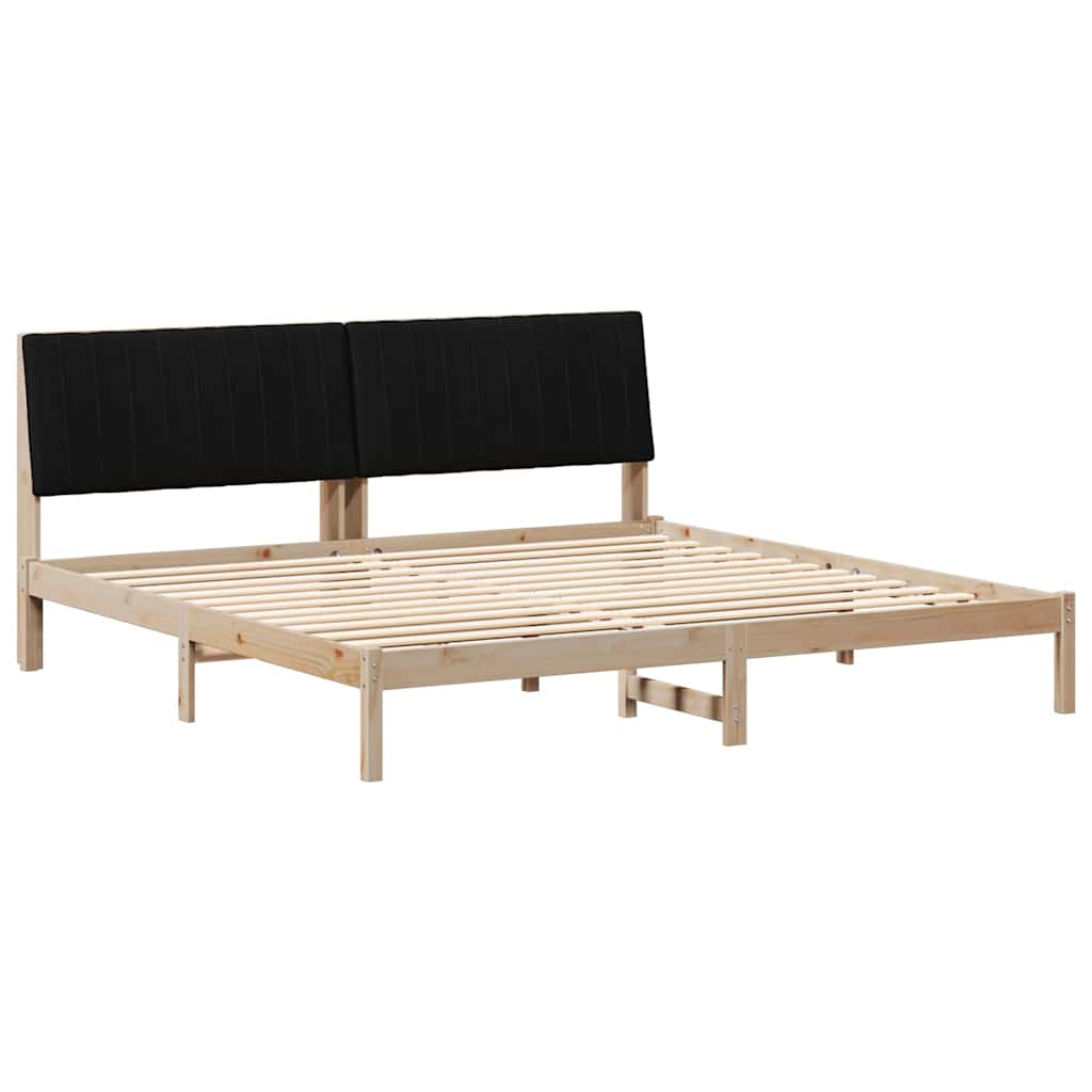 Σκελετός Κρεβατιού Καφέ 200 x 200 cm Στερεά ξυλεία πεύκου