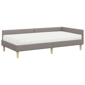 Κρεβάτι γωνίας με στρώμα Άλλο με κεφαλάρι 2 τεμ. Taupe ύφασμα