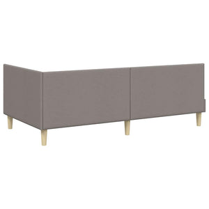 Κρεβάτι γωνίας με στρώμα Άλλο με κεφαλάρι 2 pcs Taupe ύφασμα - Pakobazaar