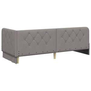 Κρεβάτι Γωνίας με στρώμα με κεφαλάρι Taupe 80 x 200 cm ύφασμα - Pakobazaar