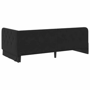 Κρεβάτι Γωνίας Μαύρο 90 x 190 cm Βελούδο