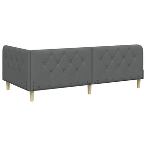 Κρεβάτι Γωνίας Σκούρο Γκρι 90 x 190 cm ύφασμα