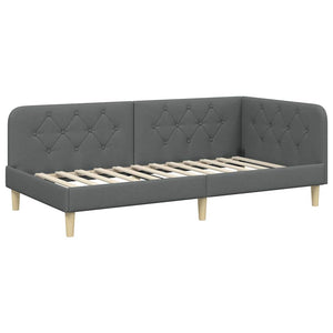 Κρεβάτι Γωνίας Σκούρο Γκρι 90 x 190 cm ύφασμα