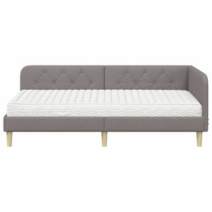Κρεβάτι Γωνίας Taupe 90 x 190 cm ύφασμα