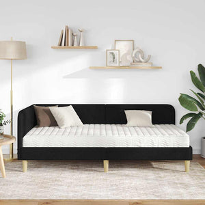 Κρεβάτι Γωνίας Μαύρο 90 x 200 cm ύφασμα