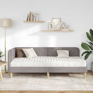 Κρεβάτι Γωνίας Taupe 90 x 200 cm ύφασμα