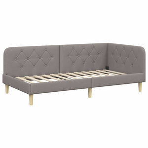 Κρεβάτι Γωνίας Taupe 90 x 200 cm ύφασμα