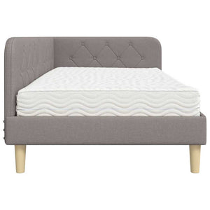 Κρεβάτι Γωνίας Taupe 90 x 200 cm ύφασμα