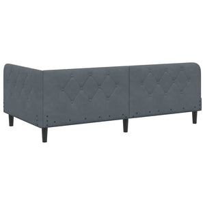 Κρεβάτι Γωνίας Σκούρο Γκρι 90 x 190 cm Βελούδο