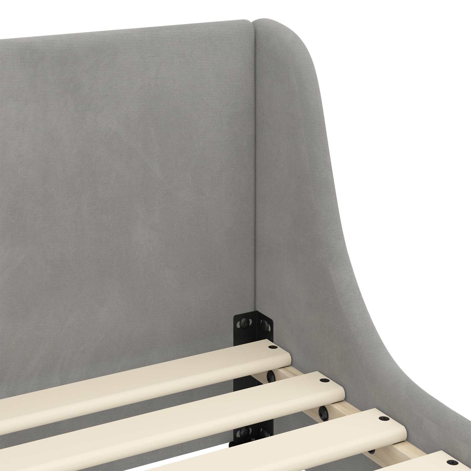 Κρεβάτι Παιδικής Κρεβατοκάμαρας με Κεφαλάκι Ανοιχτό γκρι - Pakobazaar