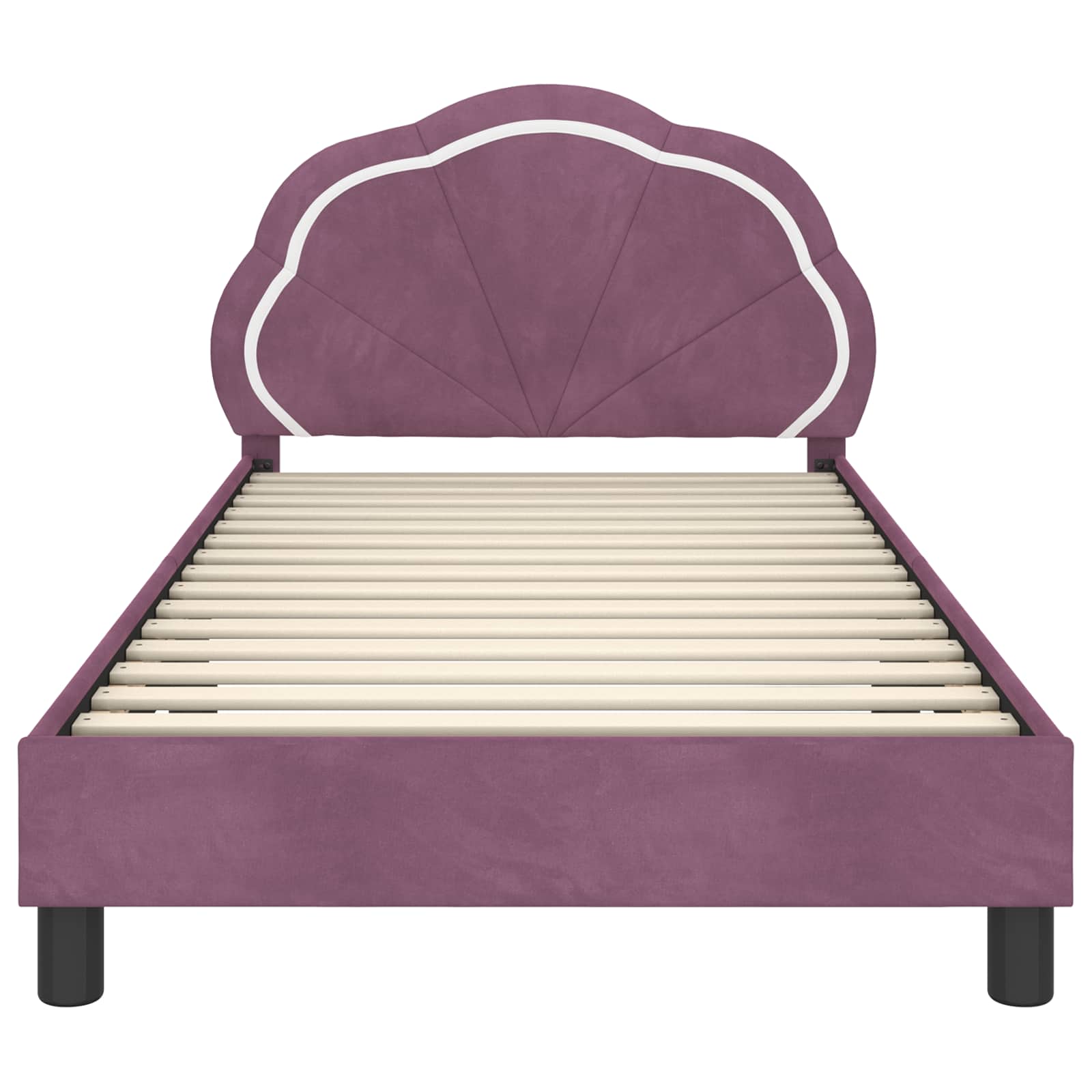Κρεβάτι Παιδικής Κρεβατοκάμαρας με Κεφαλάκι Μοβ 90 x 190 cm