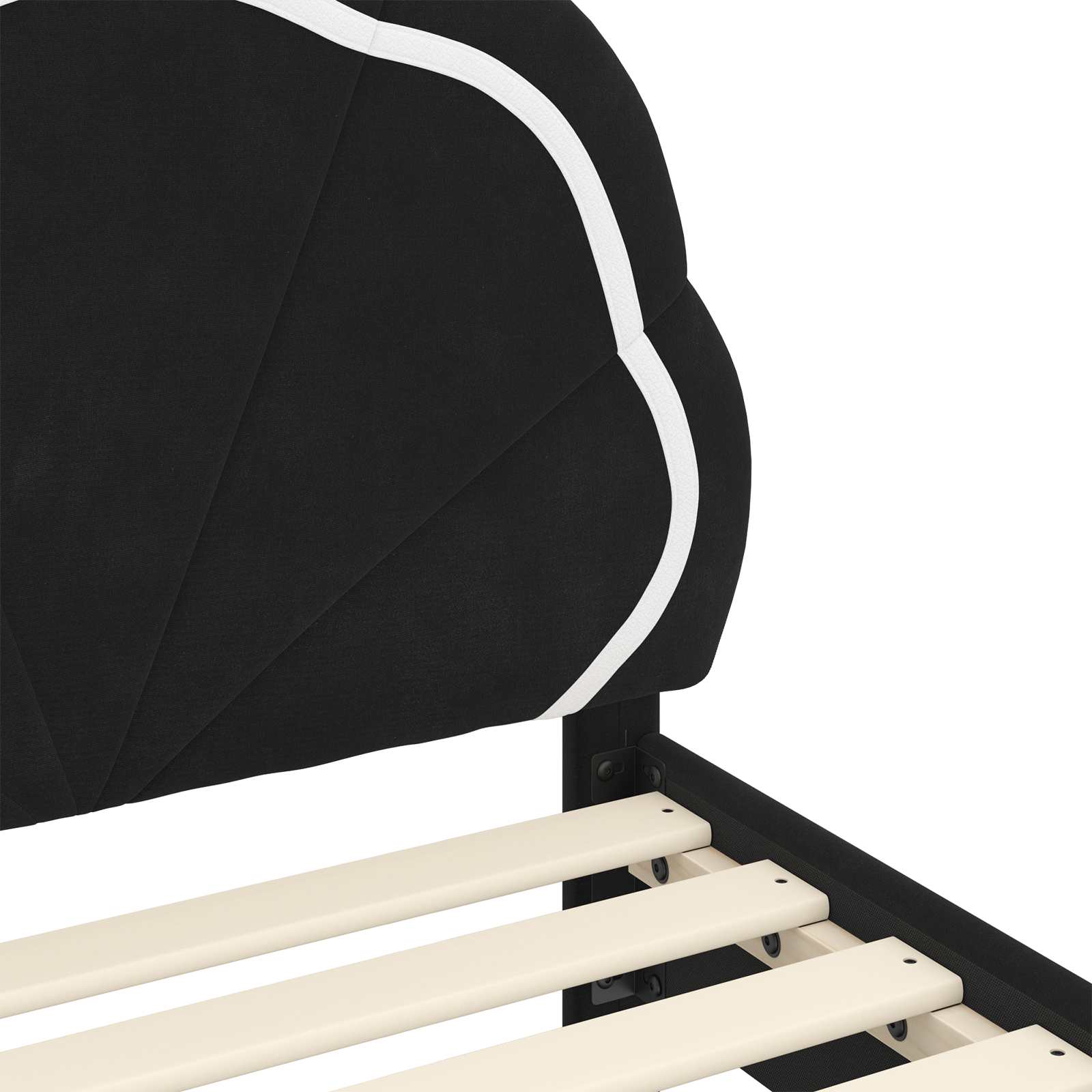 Κρεβάτι Παιδικής Κρεβατοκάμαρας με Κεφαλάκι Μαύρο 90 x 200 cm - Pakobazaar