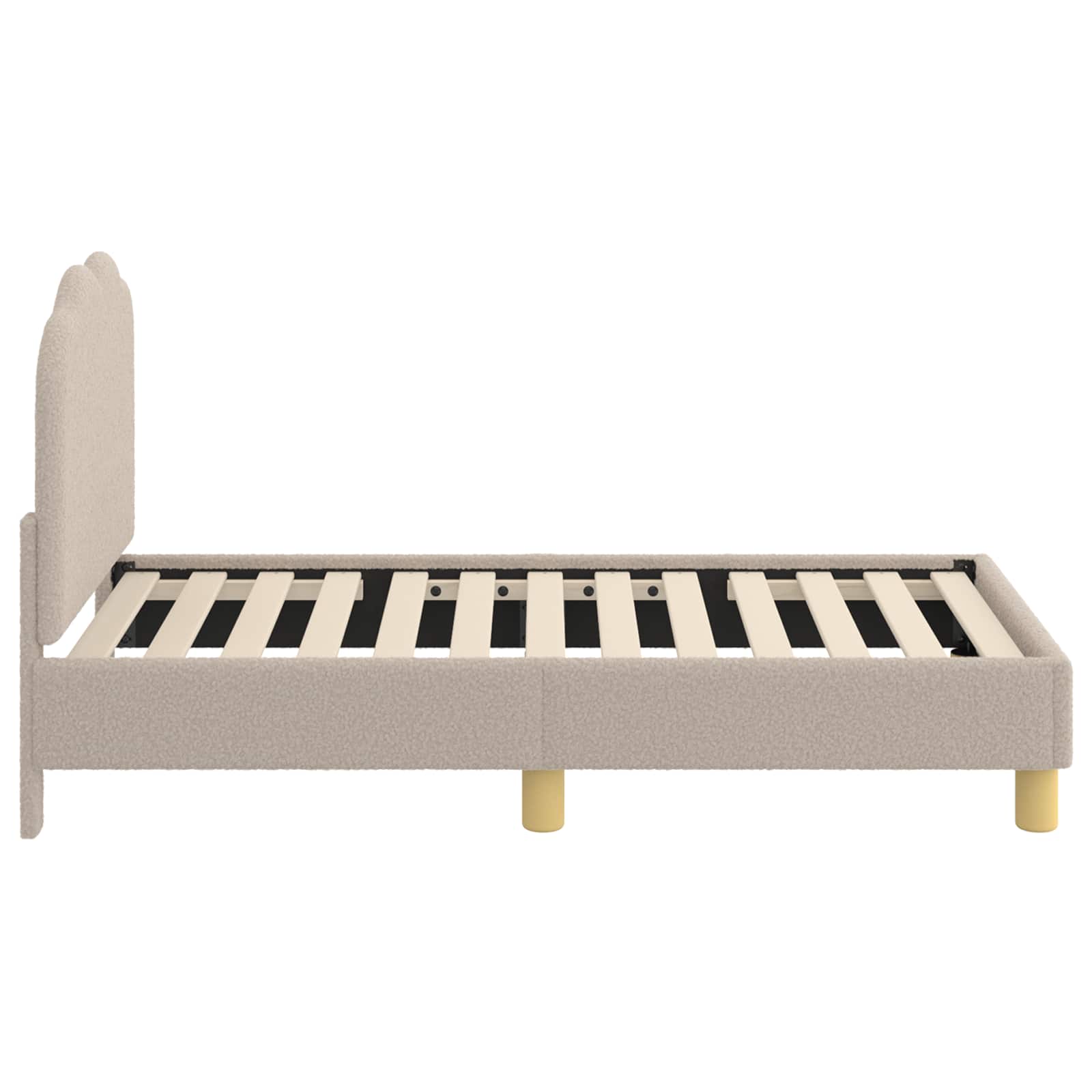 Κρεβατική βάση για παιδιά με προσκέφαλο Ανοιχτό γκρι - Pakobazaar