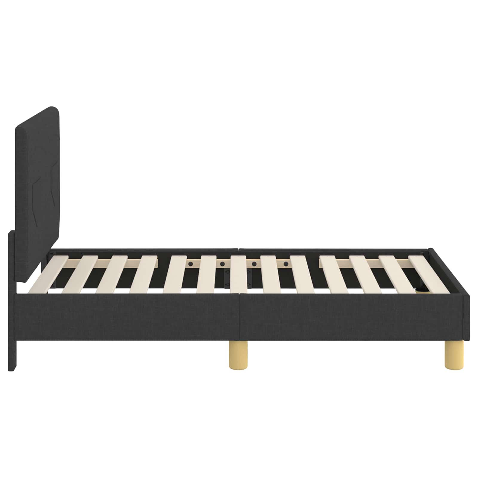 Κρεβατική βάση για παιδιά με προσκέφαλο Μαύρο 70 x 140 cm - Pakobazaar