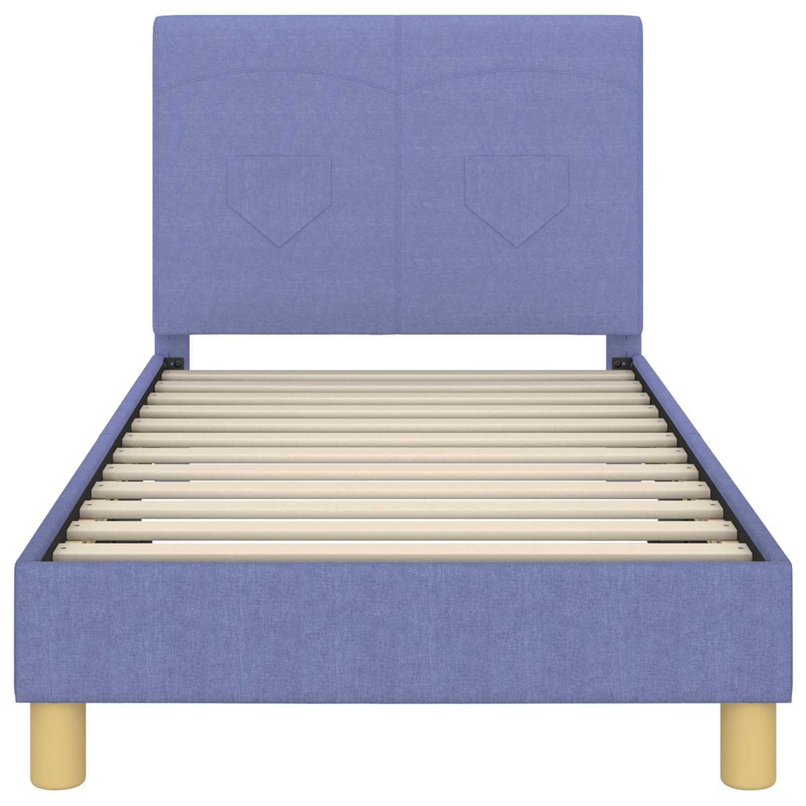 Κρεβάτι Παιδικής Κρεβατοκάμαρας με Κεφαλάκι Μπλε τζην ύφασμα - Pakobazaar