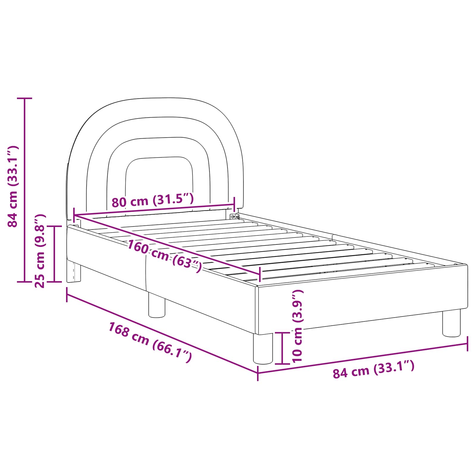 Κρεβάτι Παιδικής Κρεβατοκάμαρας με Κεφαλάκι Κρεμ 80 x 160 cm - Pakobazaar
