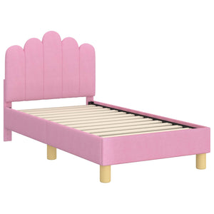 Κρεβατική βάση για παιδιά με προσκέφαλο Ροζ 70 x 140 cm Ύφασμα