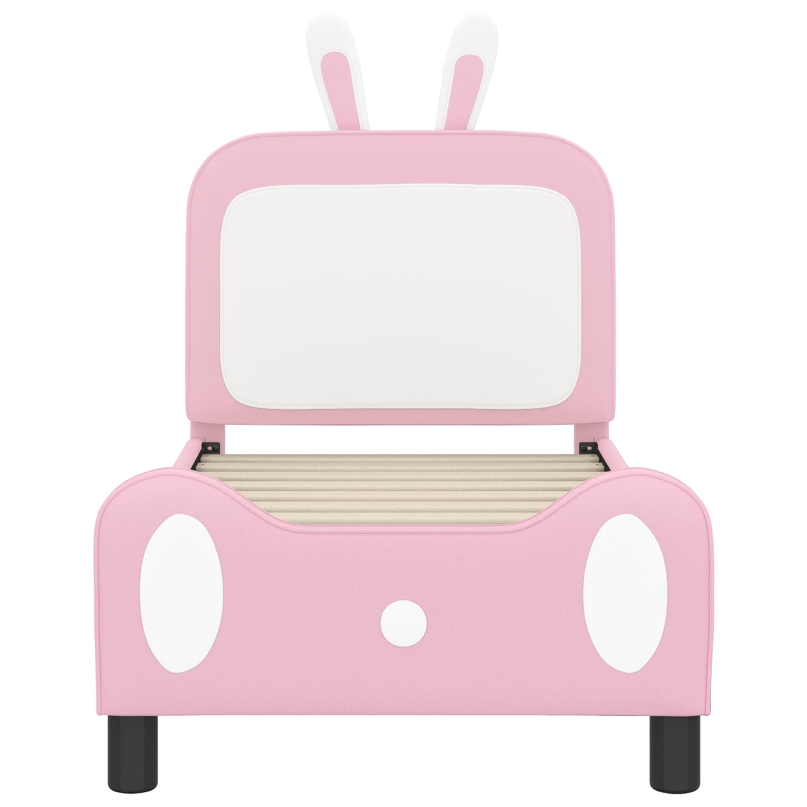 Κρεβατική βάση για παιδιά με προσκέφαλο Ροζ 70 x 140 cm PU - Pakobazaar