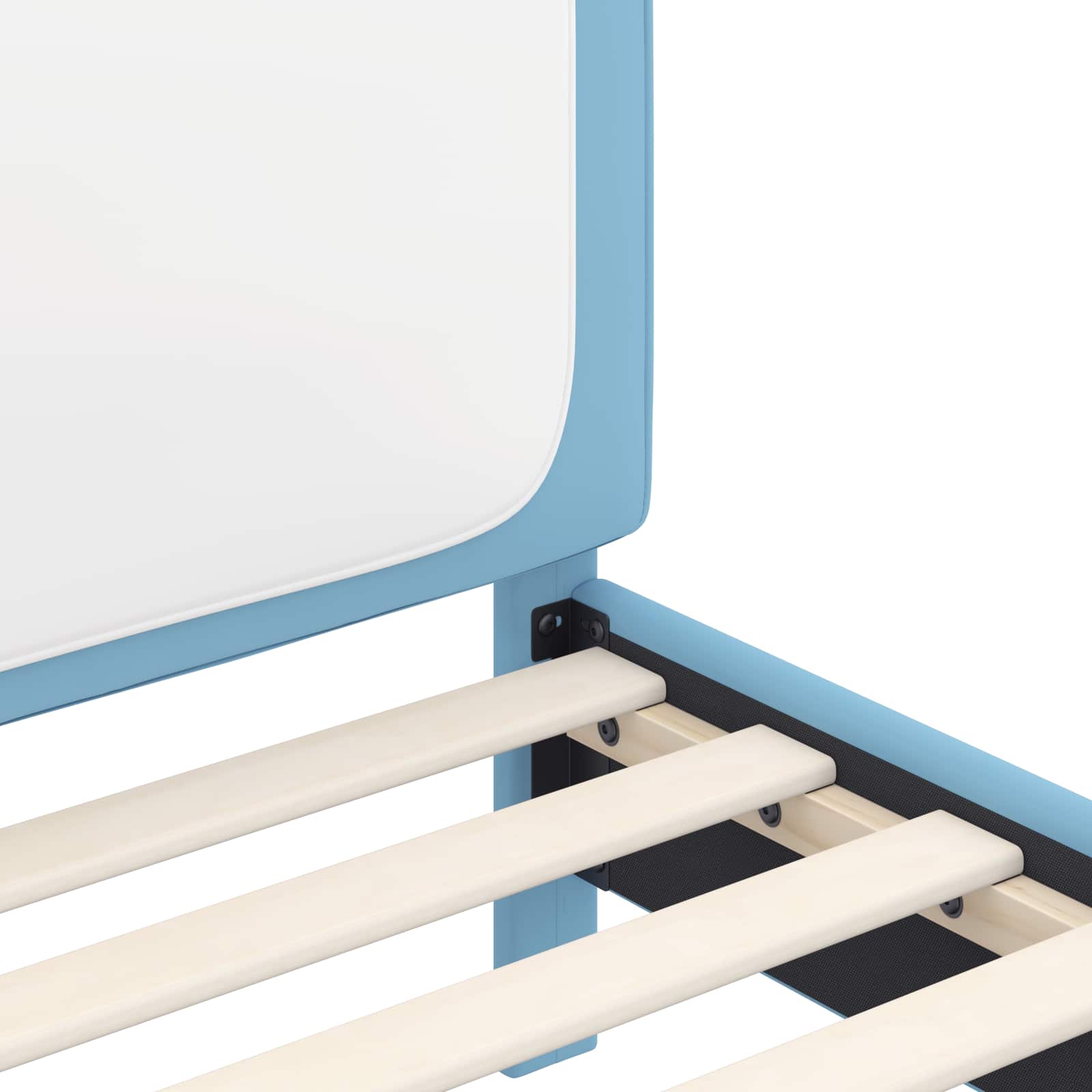 Κρεβάτι Παιδικής Κρεβατοκάμαρας με Κεφαλάκι Μπλε 80 x 160 cm PU - Pakobazaar