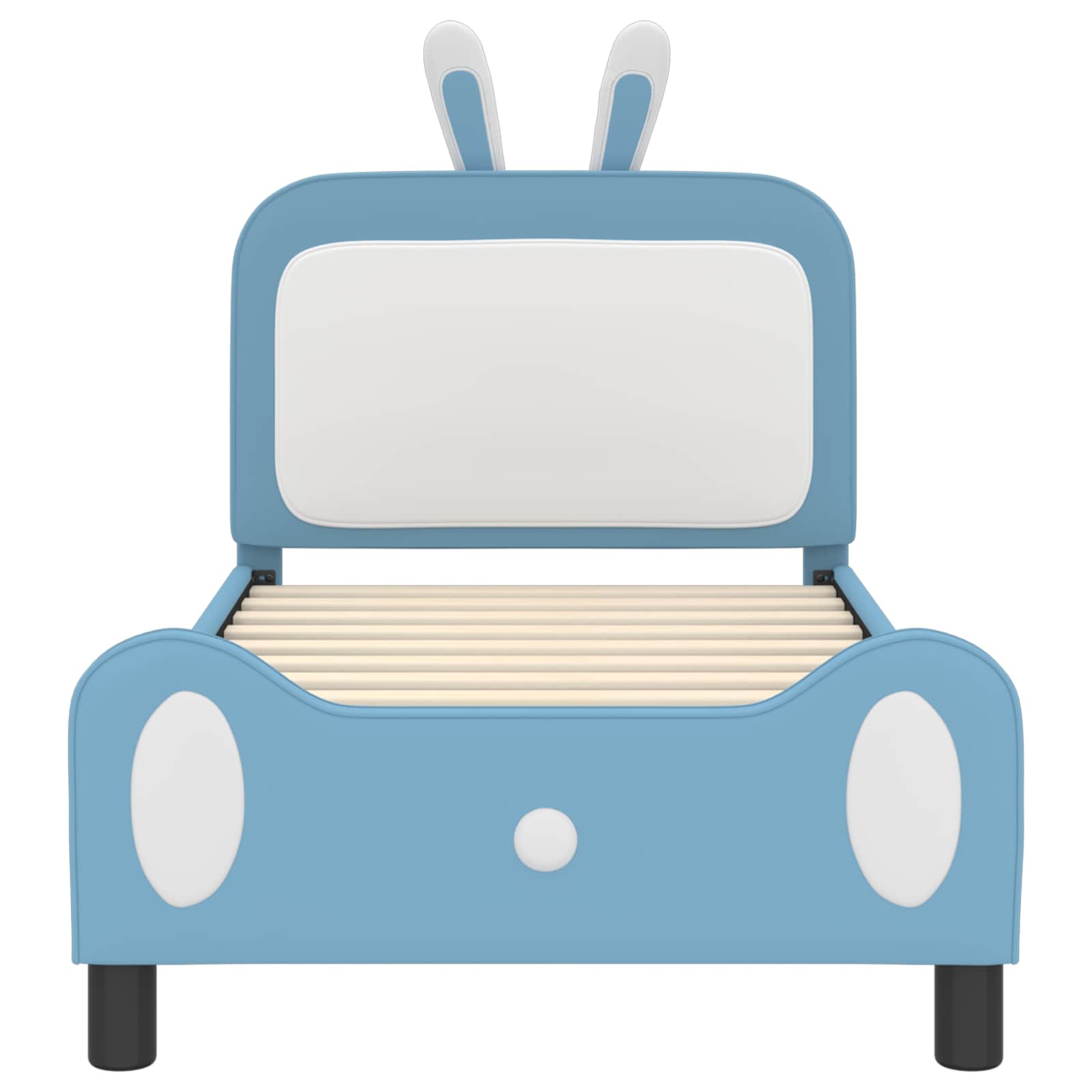 Κρεβάτι Παιδικής Κρεβατοκάμαρας με Κεφαλάκι Μπλε 80 x 160 cm PU - Pakobazaar