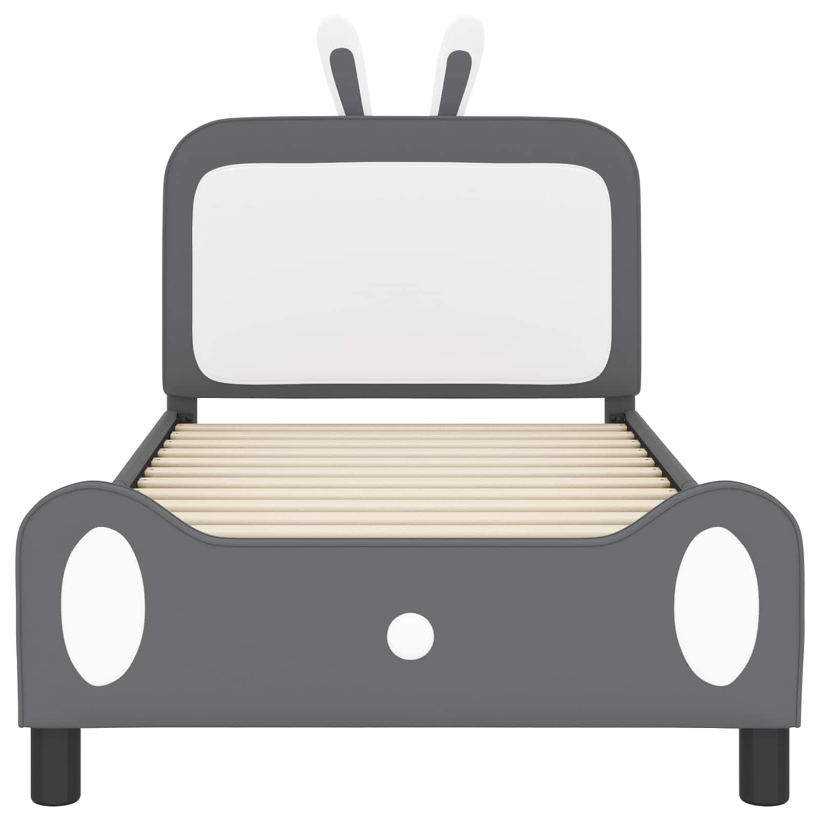 Κρεβάτι Παιδικής Κρεβατοκάμαρας με Κεφαλάκι Ανοιχτό γκρι PU - Pakobazaar