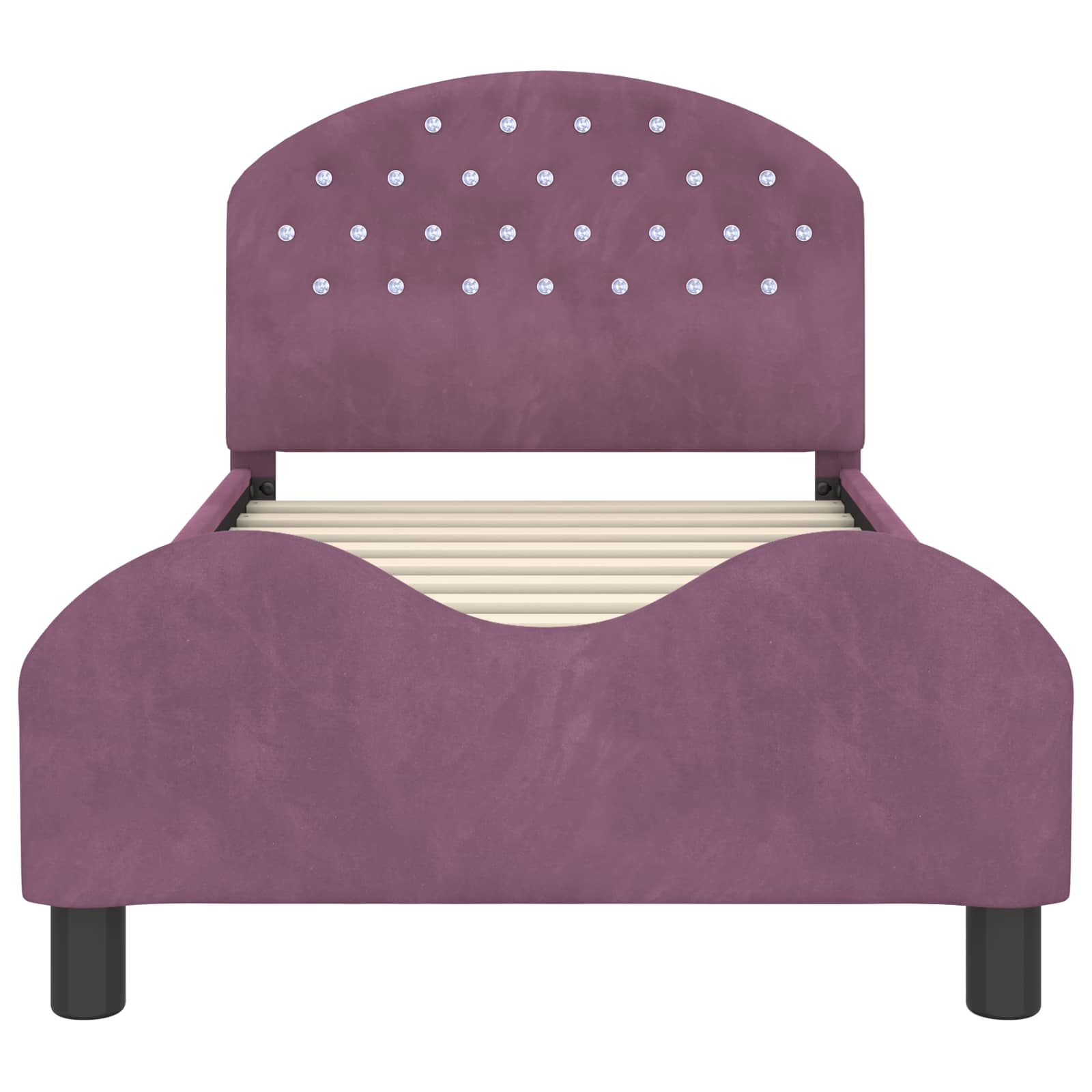 Κρεβάτι Παιδικής Κρεβατοκάμαρας με Κεφαλάκι Μοβ 80 x 160 cm - Pakobazaar